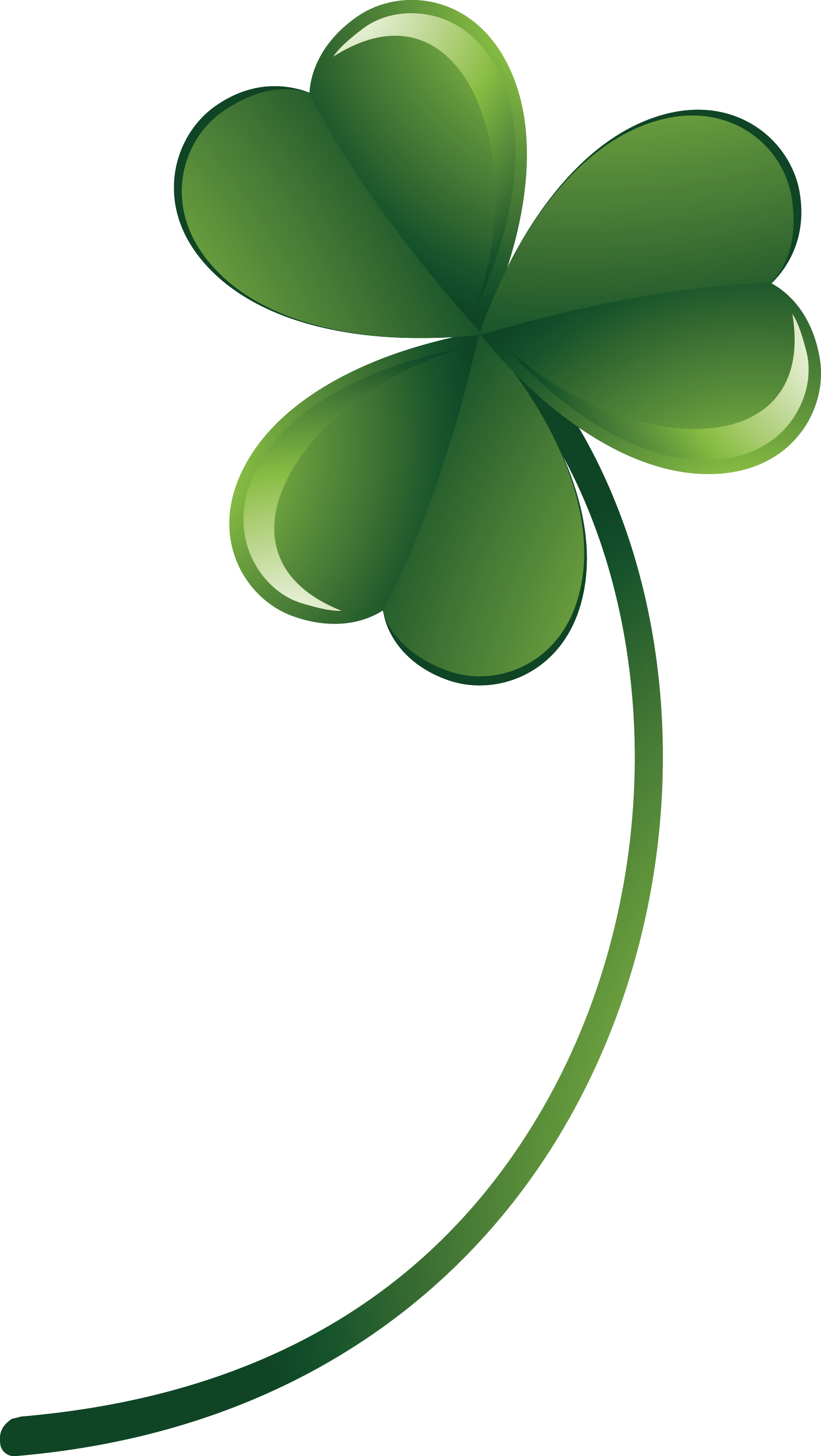 Best Kiss Four Leaf Clover Euclidean Vector Photos - Cỏ 3 Lá Vector Clipart (1555x2758), Png Download