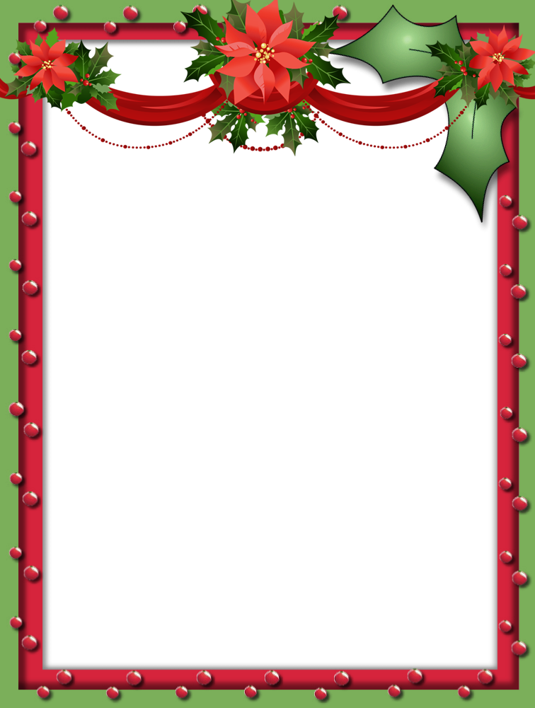 Green And Red Christmas Png Photo Frame Gallery Olaf - Red And Green Christmas Frame Clipart (756x1001), Png Download