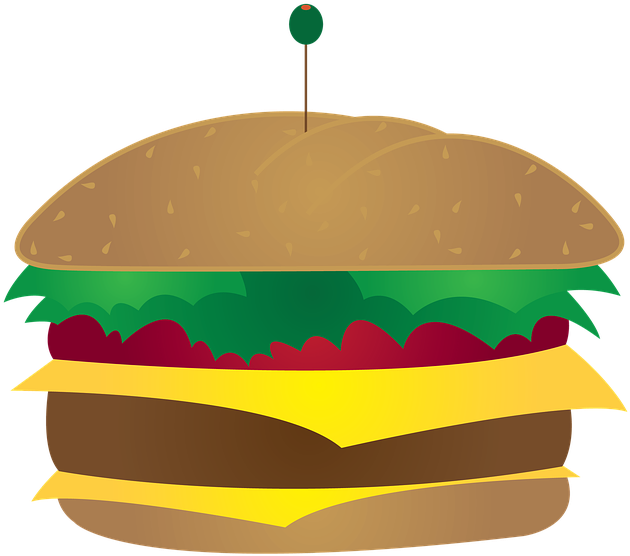 Burger Illustration Png Clipart (723x720), Png Download