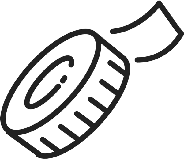 Measuring Tape Rubber Stamp - Photography Clipart (600x600), Png Download