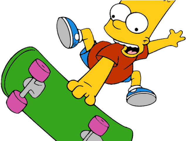 Bart Simpson Clipart Transparent Background - Bart Simpson Skate Png (640x480), Png Download