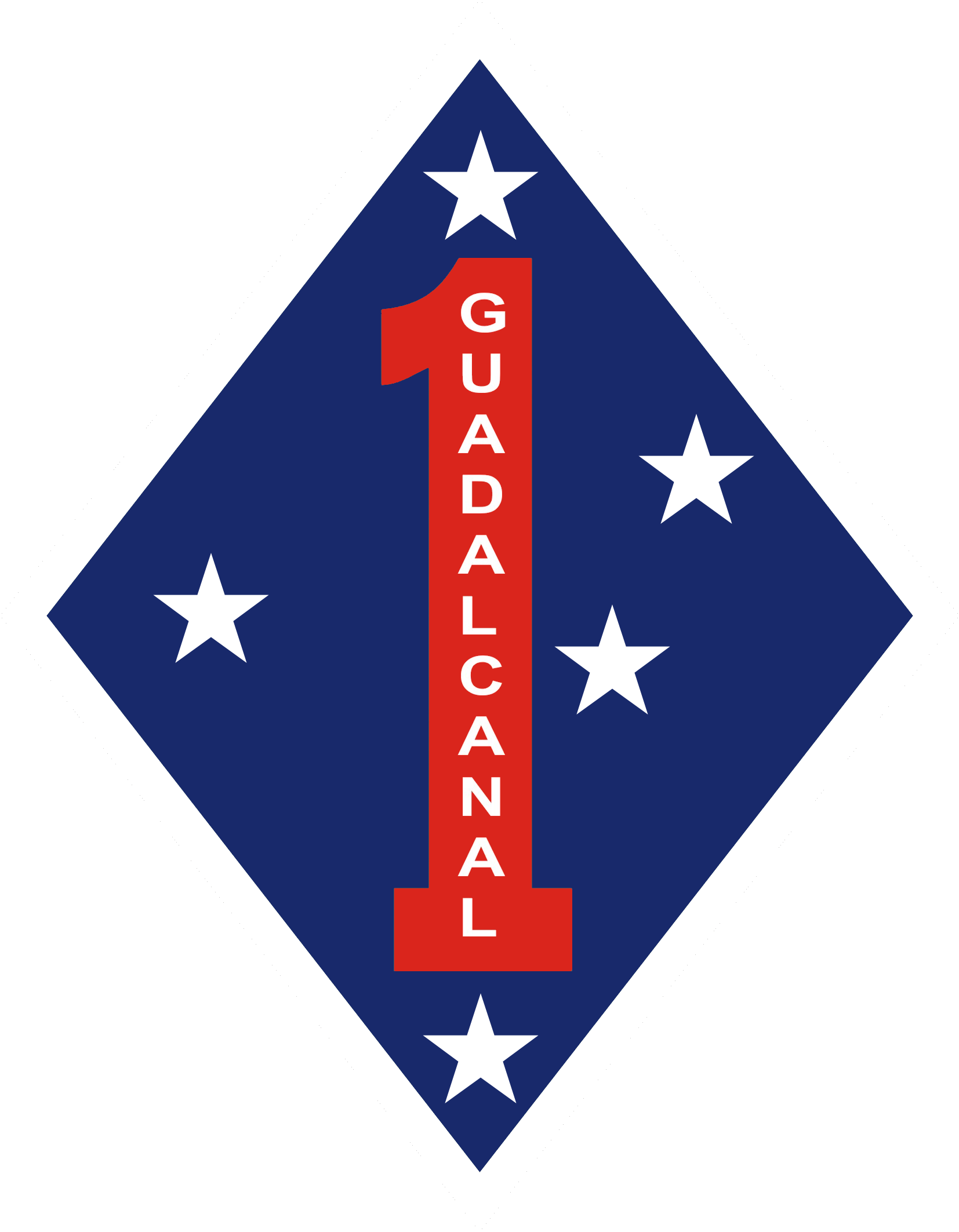 Battalion Insignia I Designed For A Patrol Mission - 1st Marine Division Clipart (1654x2126), Png Download