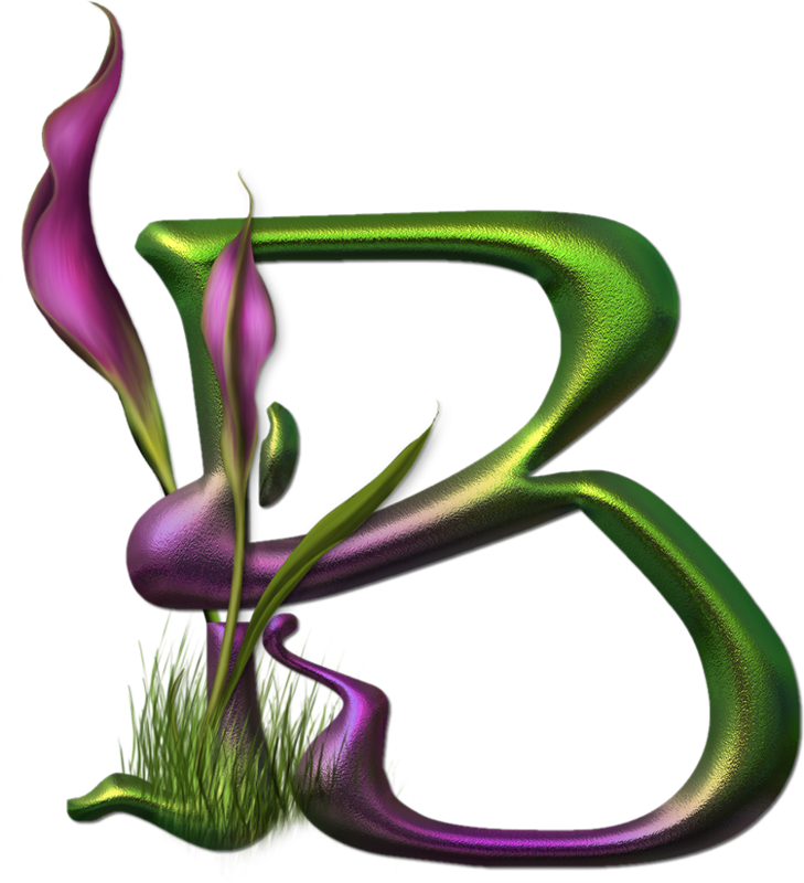 Ars Botanica B - Alphabet Clipart (729x800), Png Download