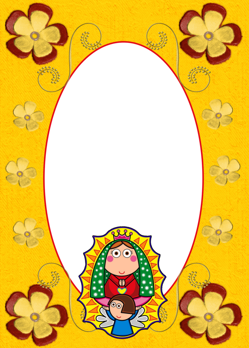 Imágenes De La Virgen De Guadalupe Caricaturizadas - Estampitas Virgen De Guadalupe Clipart (800x1120), Png Download