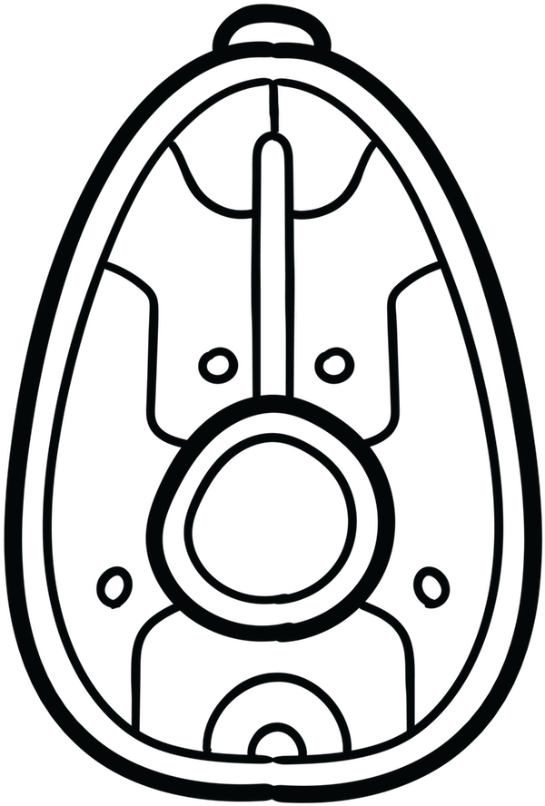 Aguacate Also Know As Avocado, Which Originated - Line Art Clipart (1800x1800), Png Download