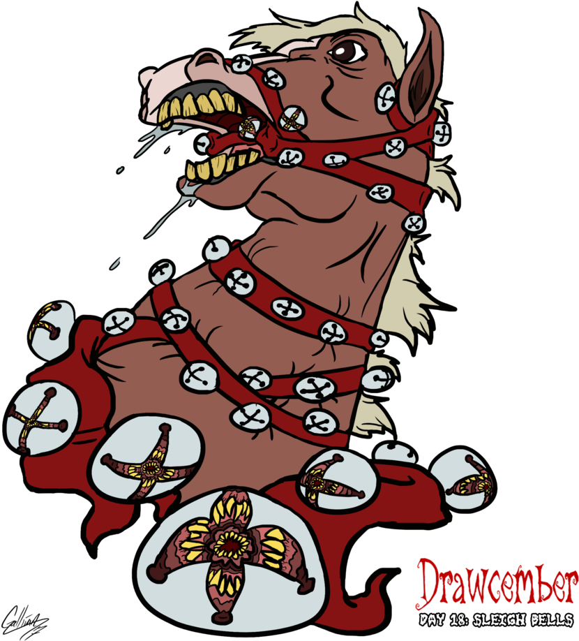Free Sleigh Cliparts - Cartoon - Png Download (851x938), Png Download