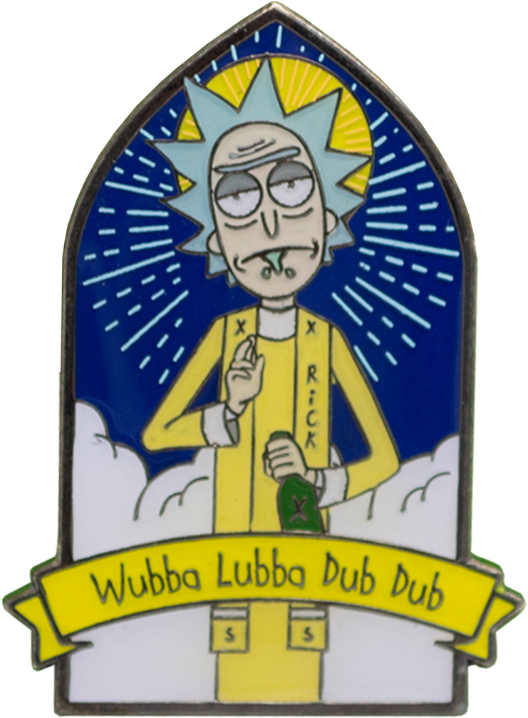 'in Rick We Trust' Enamel Pin - Lapel Pin Clipart (1024x1024), Png Download