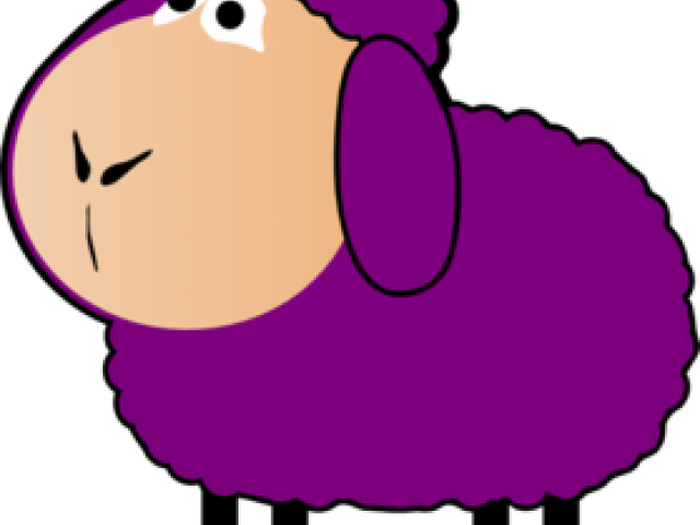 Sheep Clipart Purple - Sheep - Png Download (640x480), Png Download