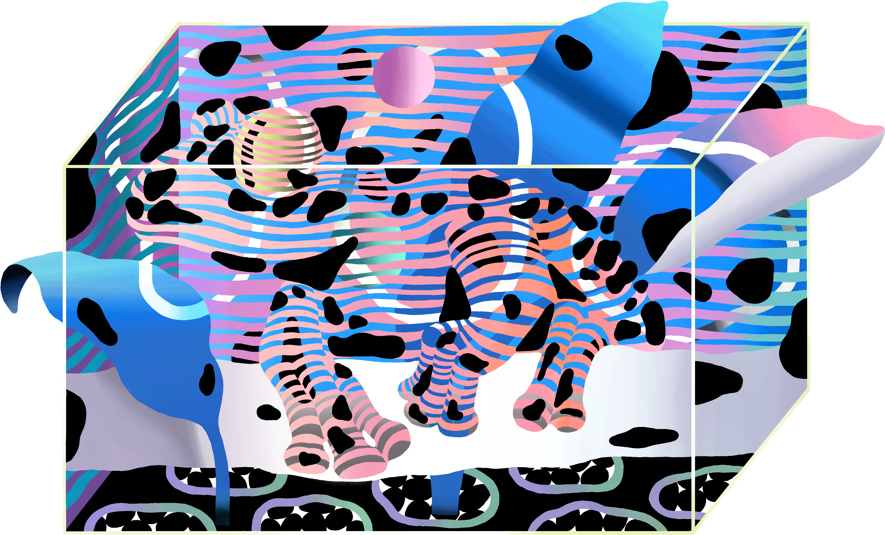 Rabb Frog - Motif Clipart (3581x2399), Png Download