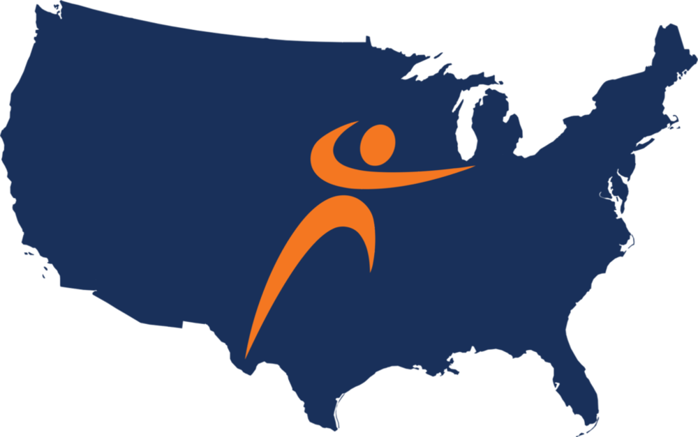 Come Travel With Foreman Therapy Services - Blue Map Of United States Clipart (1000x627), Png Download