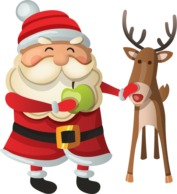 Коледни Стикери За Стена Clipart (581x638), Png Download