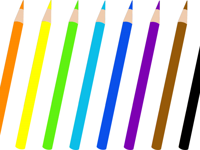 Single Clipart Colored Pencil - Png Download (640x480), Png Download