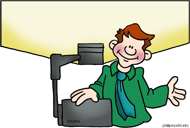 Cole, Daniel Overview - Teacher Using Projector In Class Clipart - Png Download (709x474), Png Download