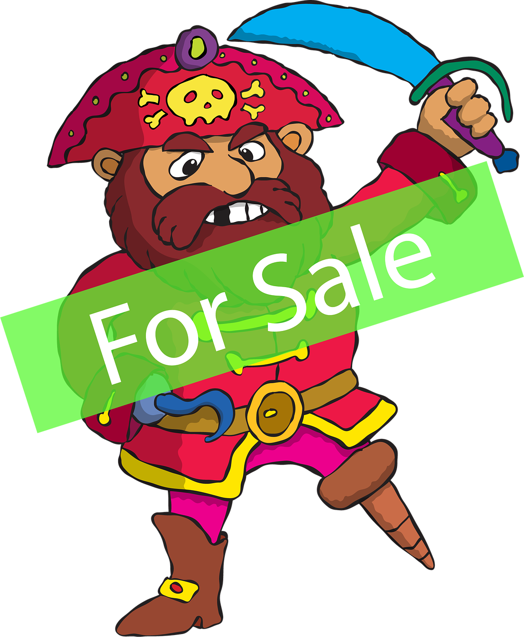 Pirate Cartoon Images 21, Buy Clip Art - Pirate - Png Download (592x720), Png Download