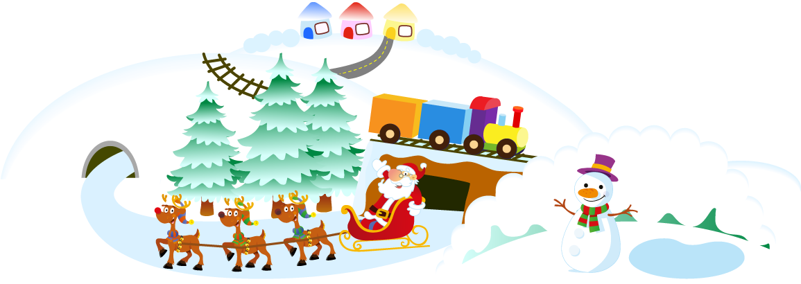 Oh What Fun It Is To Ride In A One-horse Open Sleigh - Cartoon Clipart (1165x413), Png Download
