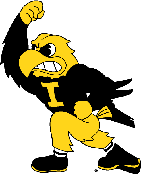 Download Iowa Hawkeyes Mascot Clipart Iowa Hawkeyes - Iowa Hawkeyes Herky - Png Download (560x625), Png Download