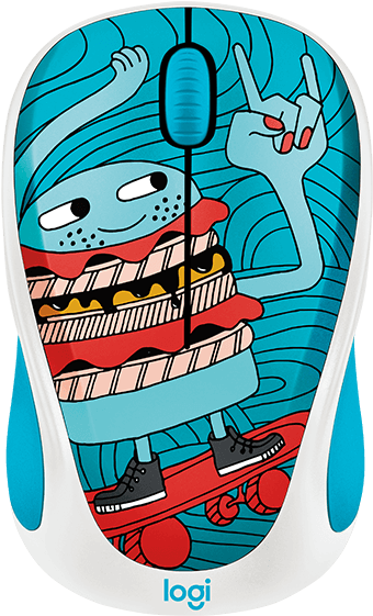 Logitech Doodle Mouse Wireless Clipart (800x687), Png Download