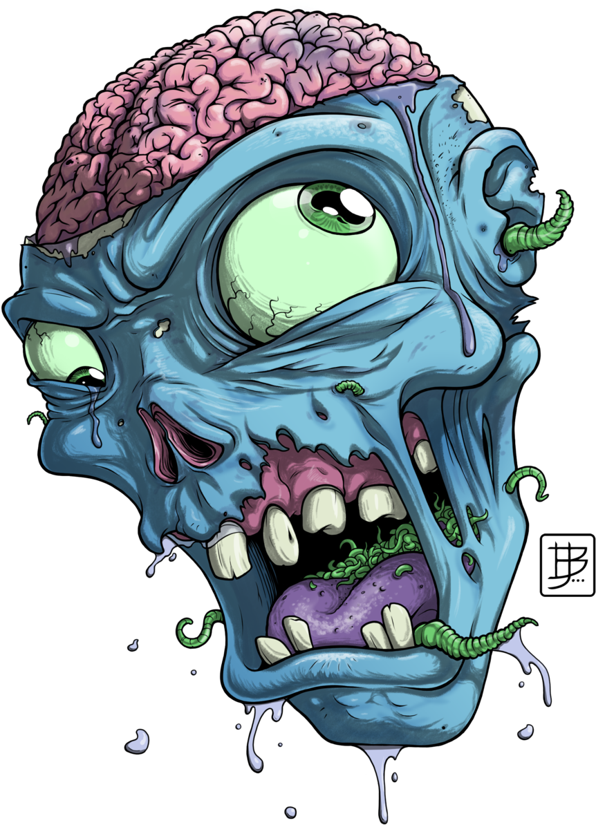 Zombie Head Google Search Zombi Pinterest Searching - Zombie Head Cartoon Png Clipart (900x1273), Png Download