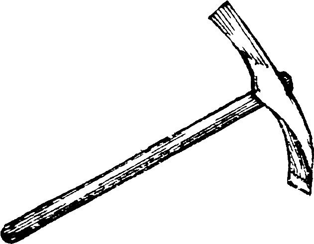 How To Draw A Shovel K K - Pickaxe Sketch Clipart (640x500), Png Download