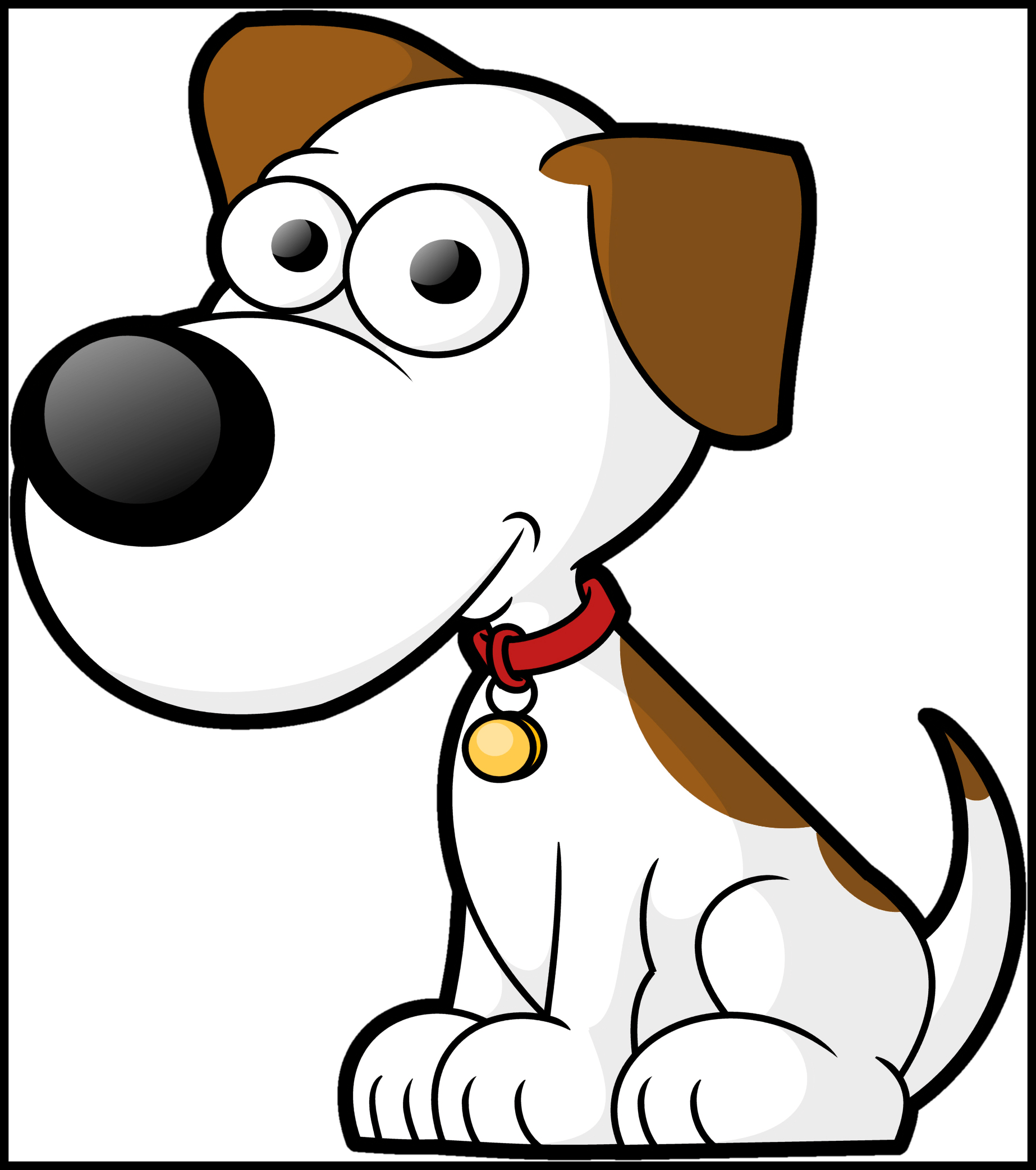 Fascinating Famous Cartoon Dog Pic Of Names Style And - One Dog Clipart - Png Download (1846x2085), Png Download