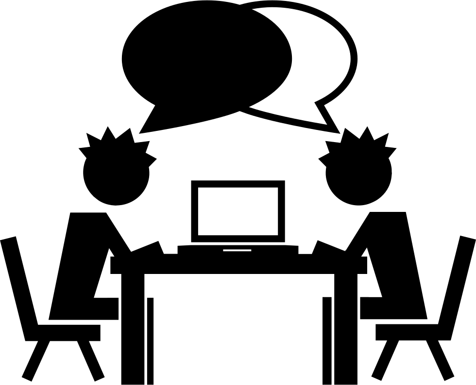 Students Talking On A Table With A Computer Comments - Tutoring Clipart - Png Download (980x794), Png Download