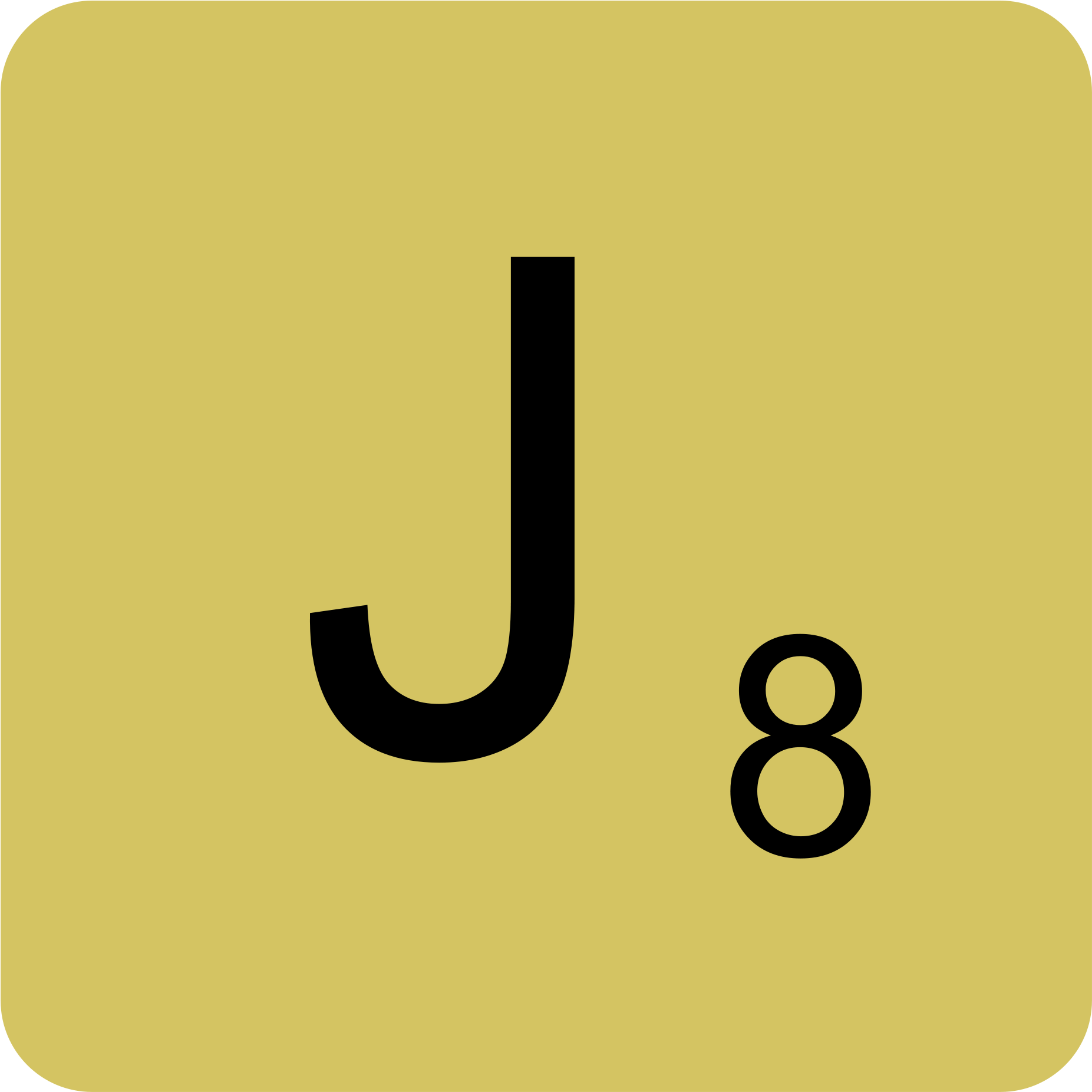 Scrabble Letter J - Les Lettres Du Scrabble Clipart (1024x1024), Png Download