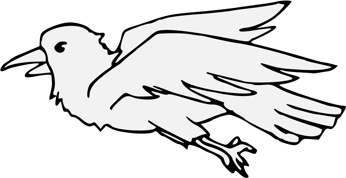 Drawn Raven Clip Art - Clip Art - Png Download (1237x642), Png Download