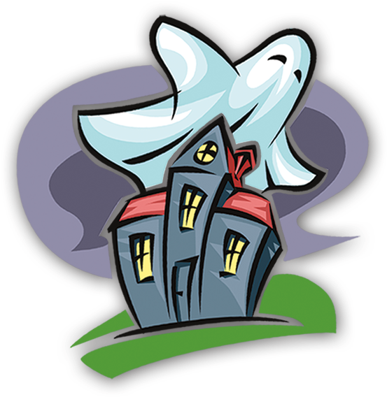 The Raven's Night Walk - Clip Art House - Png Download (578x598), Png Download