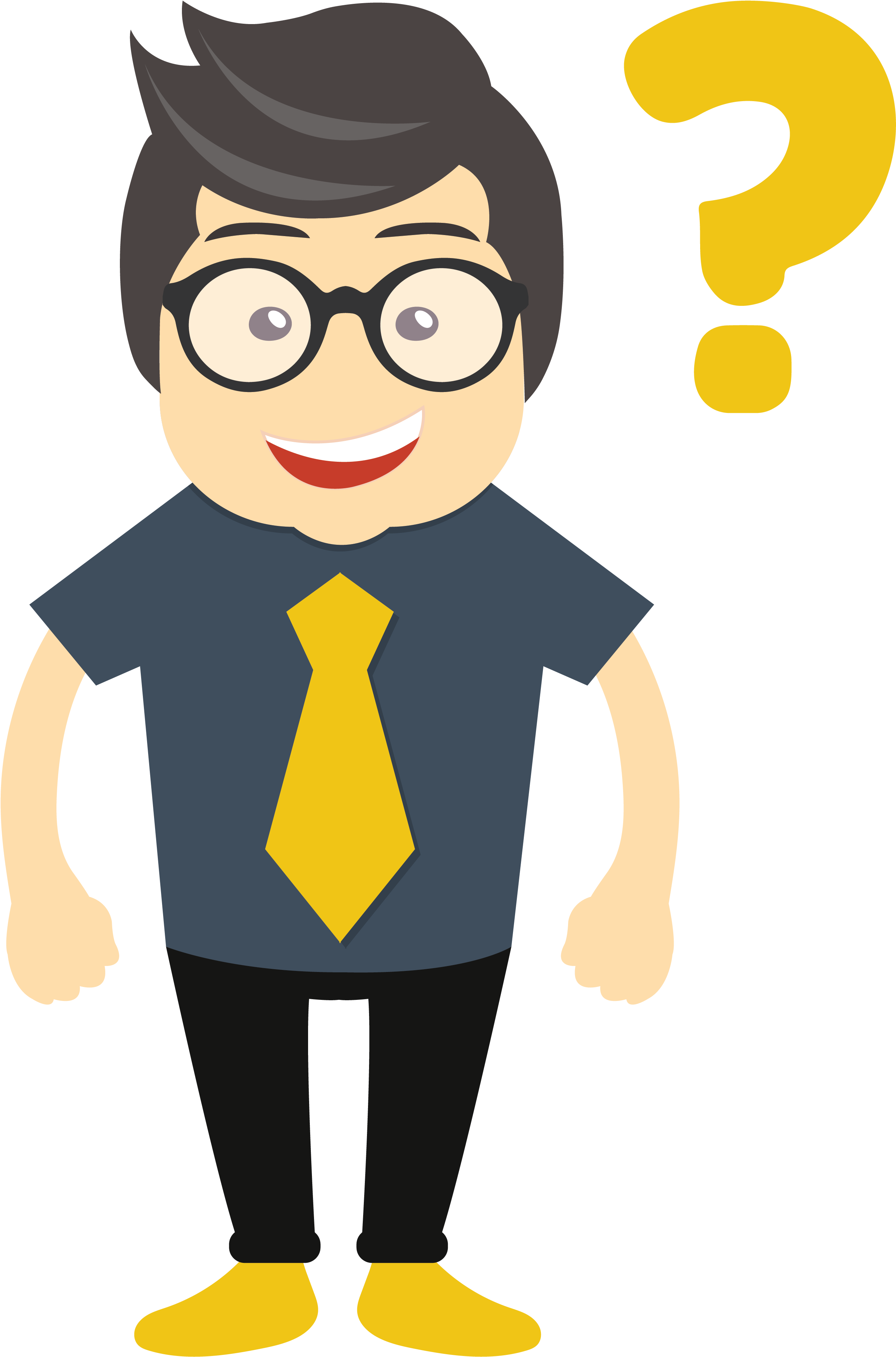 Homme Avec Un Point D'interrogation - Thumb Clipart (4167x4167), Png Download