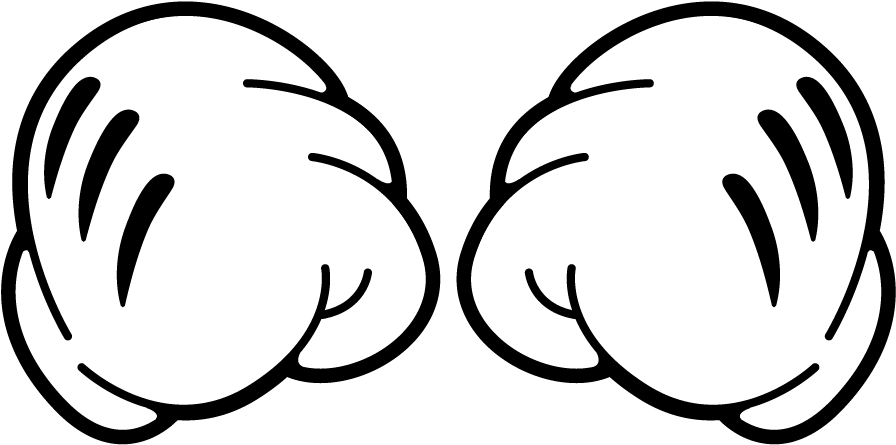 Mickey Mouse Hand Rapunzel Pascal Mickey Mouse Hand - Mickey Mouse Hands Clipart (998x534), Png Download