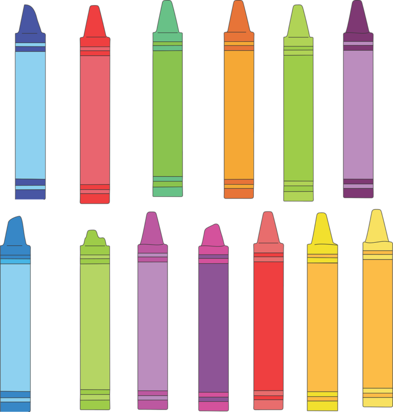 Crayons Cliparts Stencil 19, Buy Clip Art - Crayons Vector - Png Download (686x720), Png Download