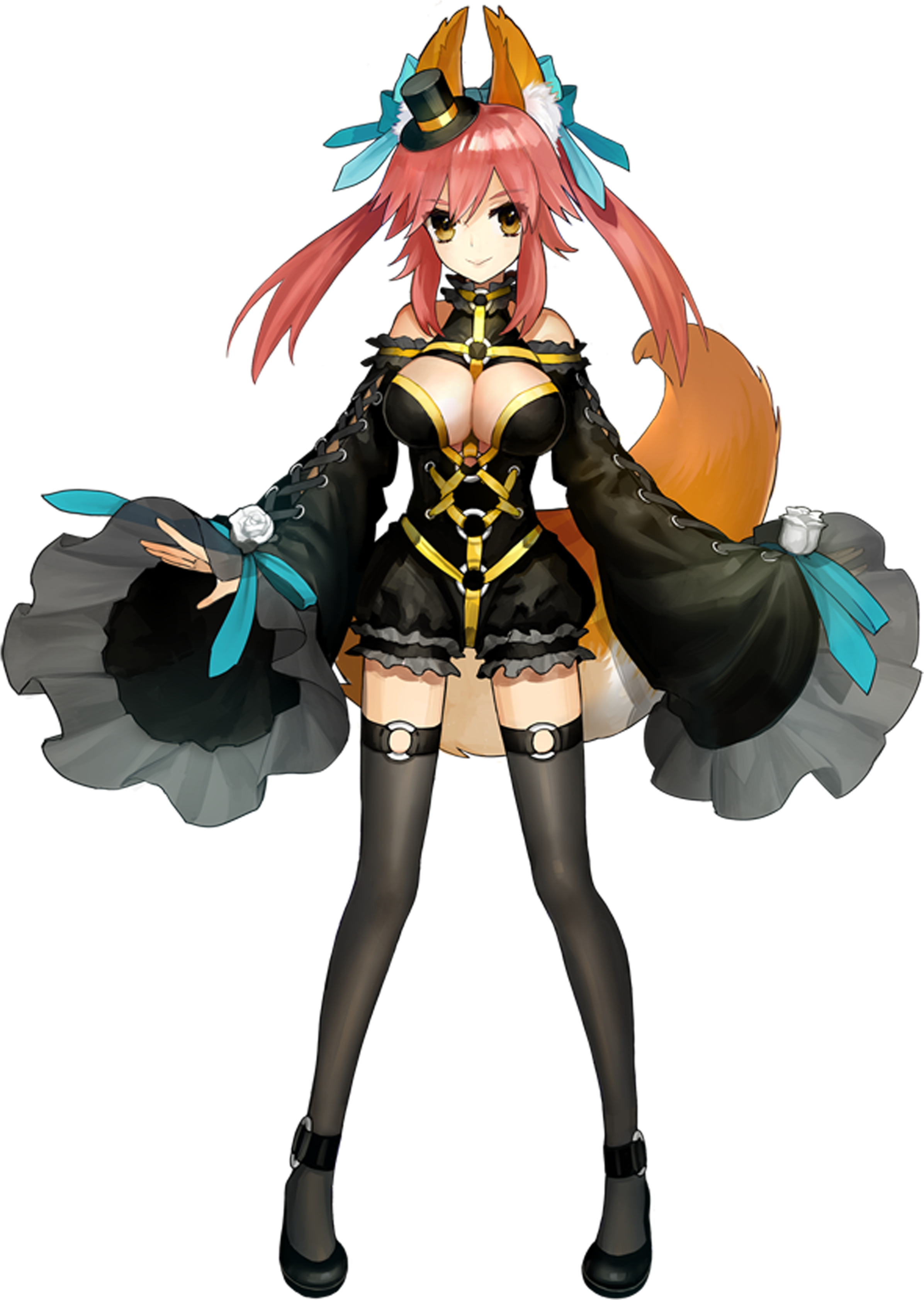 Playable Caster Fate Extra Type Moon Wiki Png Gothic - Tamamo No Mae Fate Extra Ccc Clipart (2552x3698), Png Download