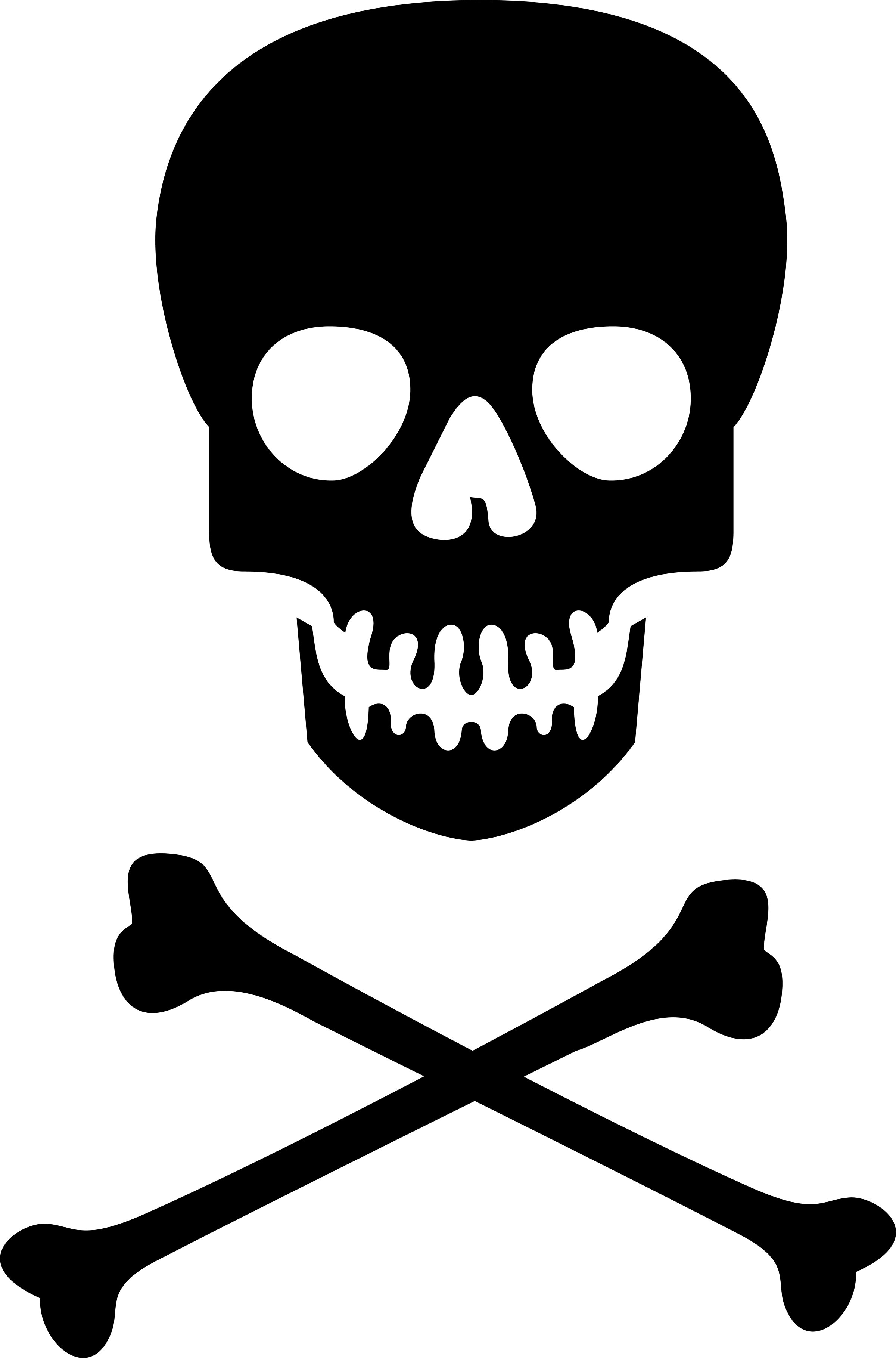 Skull And Crossbones No Background Clipart (2400x3635), Png Download