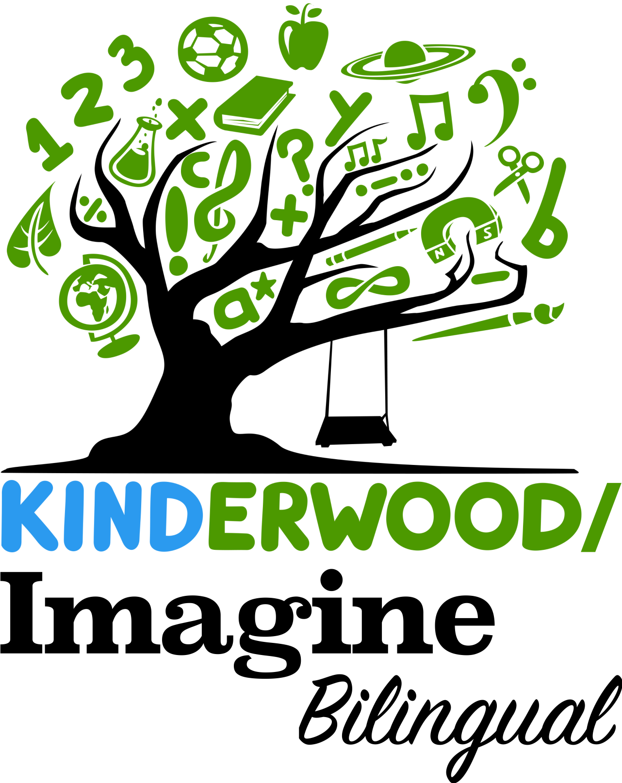 Kinderwood Half-day School Becoming 'imagine Bilingual' - Logo Clipart (1282x1615), Png Download