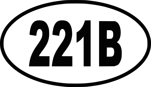 221b Sticker Clipart (500x288), Png Download