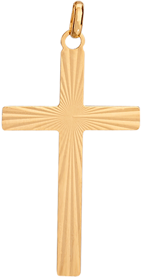 Croix Cleor En Or 375/1000 Jaune - Pendentif Croix Femme Or Clipart (800x800), Png Download