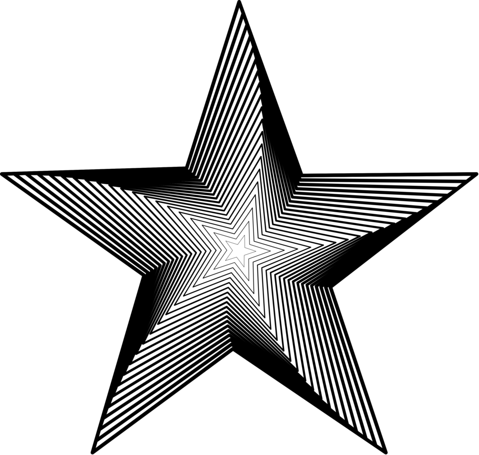 Free Star - ลาย เส้น รูป ดาว Clipart (800x761), Png Download