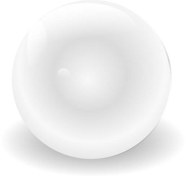 Clip Art At Clker - White Ball Transparent Png (600x570), Png Download