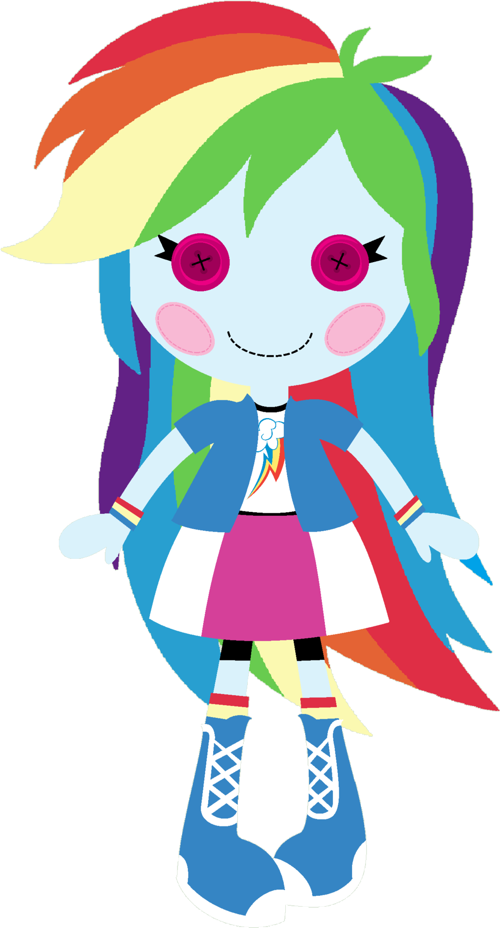 Rainbow Dash - Portable Network Graphics Clipart (1024x1880), Png Download