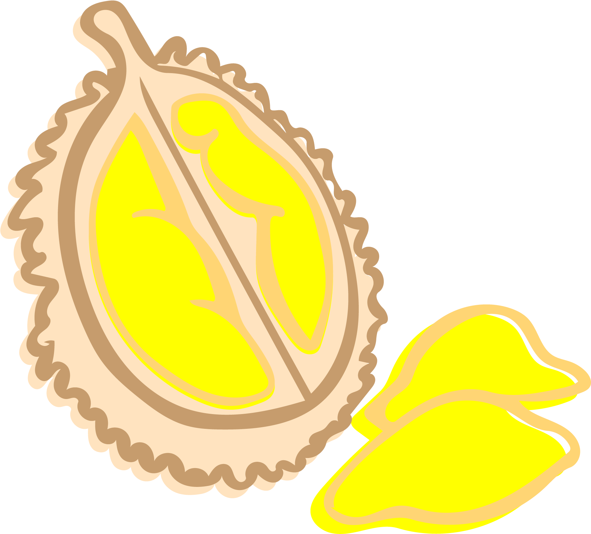 Durian - Illustration Clipart (2085x2084), Png Download