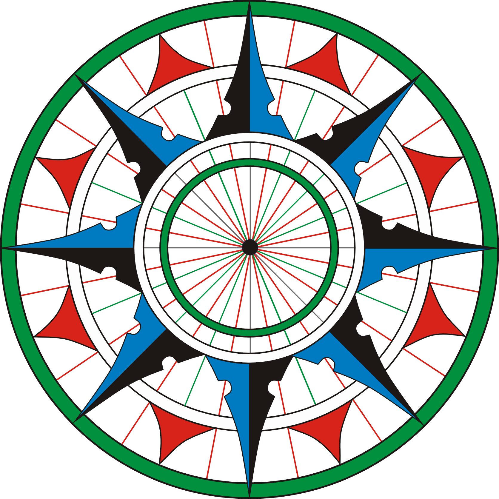 Reinel Wind Rose Round - Png Round Clipart (1672x1672), Png Download