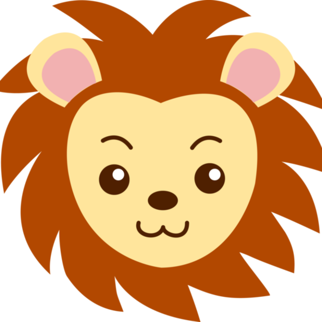 Cute Lion Clipart Lions Head Cute Clipart Music Clipart - Cartoon Lion Face Drawing - Png Download (1024x1024), Png Download