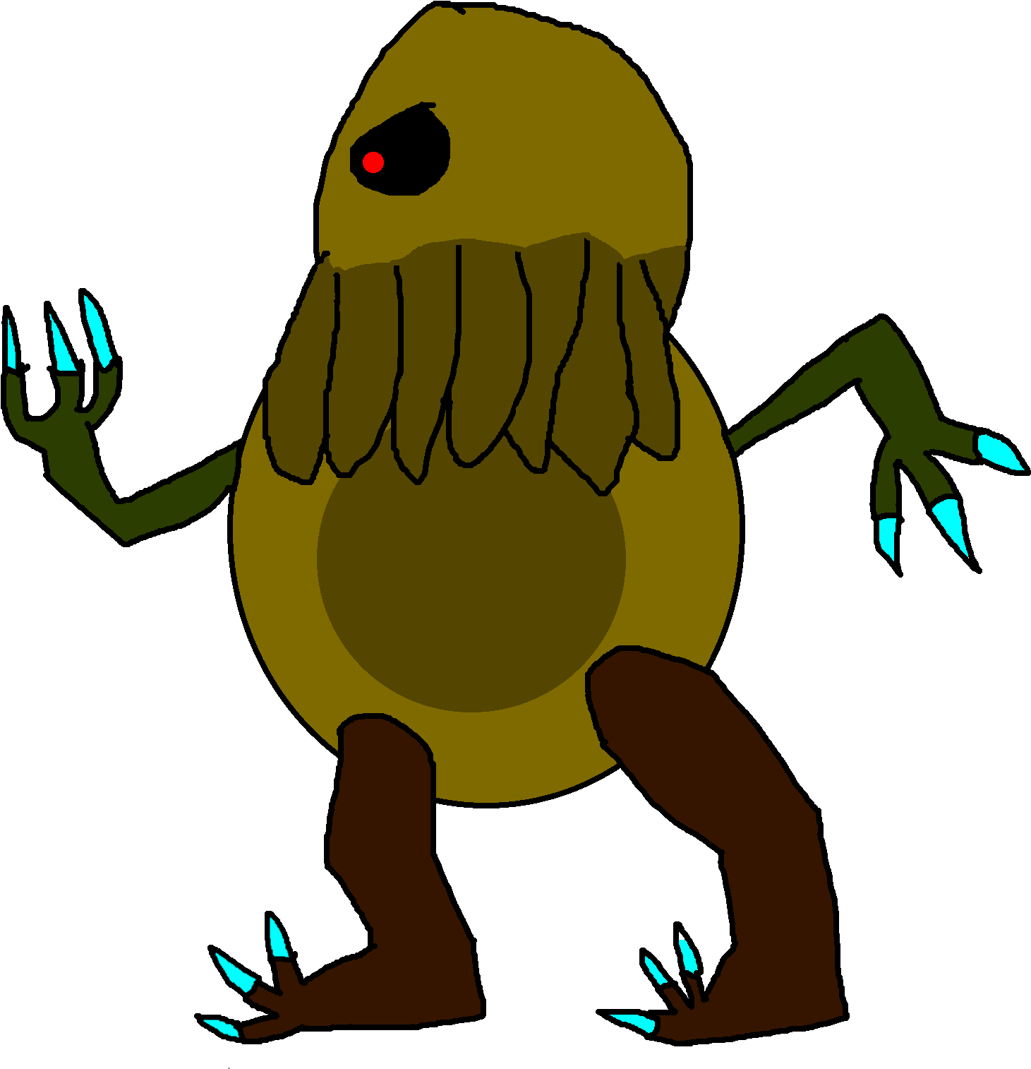 Cthulhu-0 - Cartoon Clipart (1561x1789), Png Download
