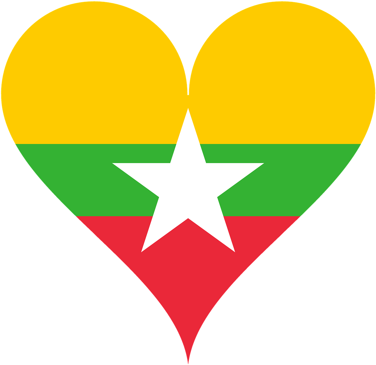 Myanmar Visa Application - Myanmar Flag Clipart (1280x1243), Png Download