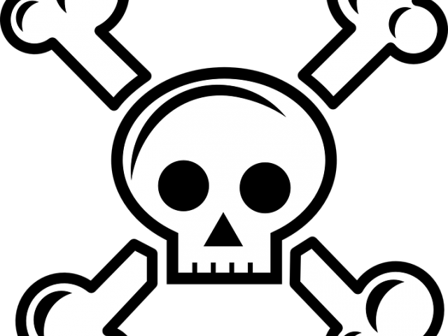 Deadth Clipart Pirate Skull - Goth Skull And Crossbones - Png Download (640x480), Png Download