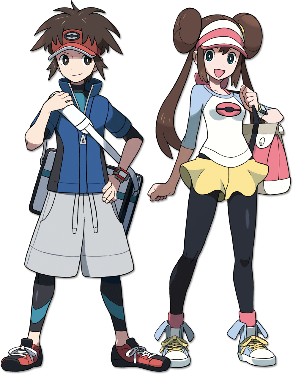 B2w2 New Players - Pokemon Black And White Human Characters Clipart (1040x1258), Png Download