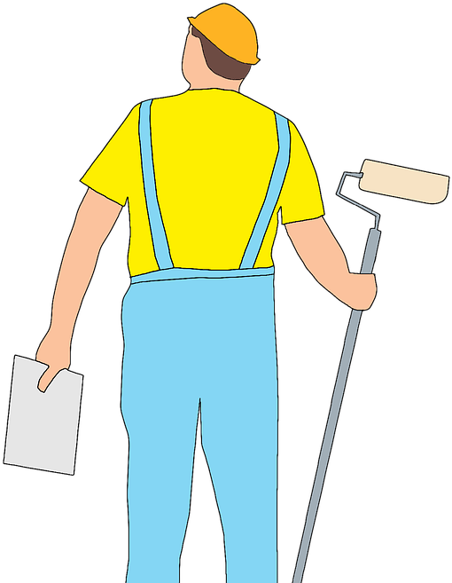 Handyman Cartoon 10, Buy Clip Art - Painting - Png Download (720x720), Png Download