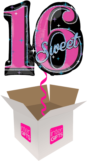 26″ Sweet 16 Supershape - Balloons 11th Birthday Png Clipart (568x568), Png Download