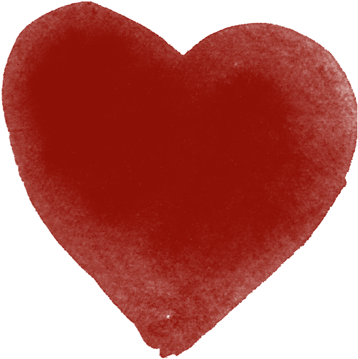 Heart Water Color Brush Love Png Image - Brush Heart Png Clipart (1280x1280), Png Download