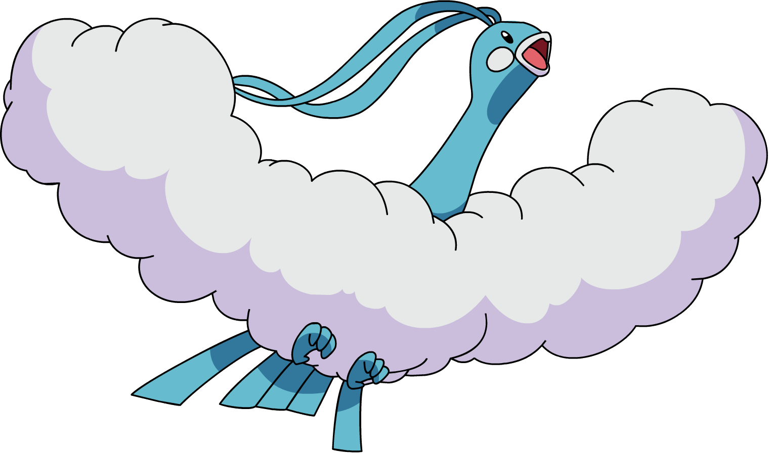 Altaria Flying Clipart (1522x901), Png Download